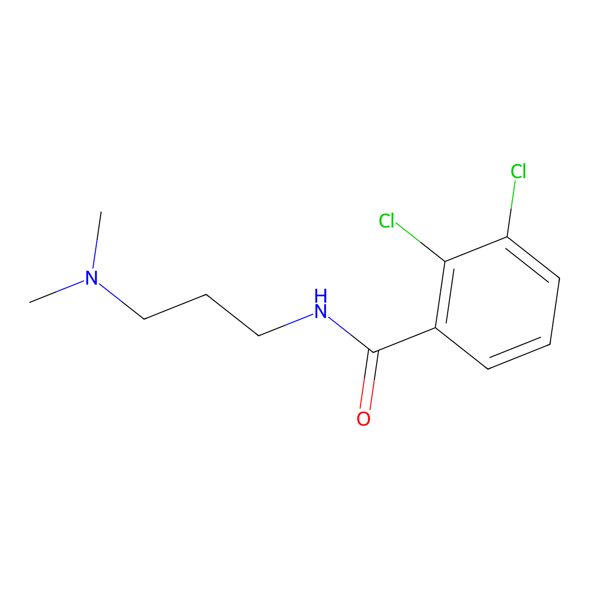 2,3-Dichloro-N-[3-(dimethylamino)propyl]benzamide molecular structure, CAS 2184117-06-2
