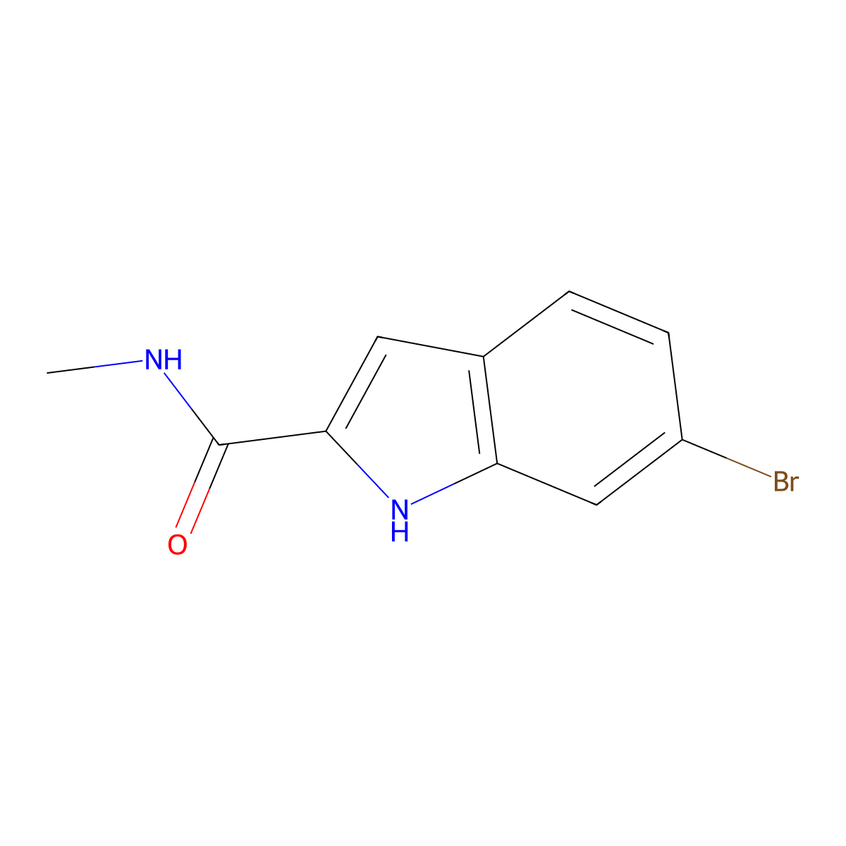 6-Bromo-N-methyl-1H-indole-2-carboxamide molecular structure, CAS 2184124-06-7