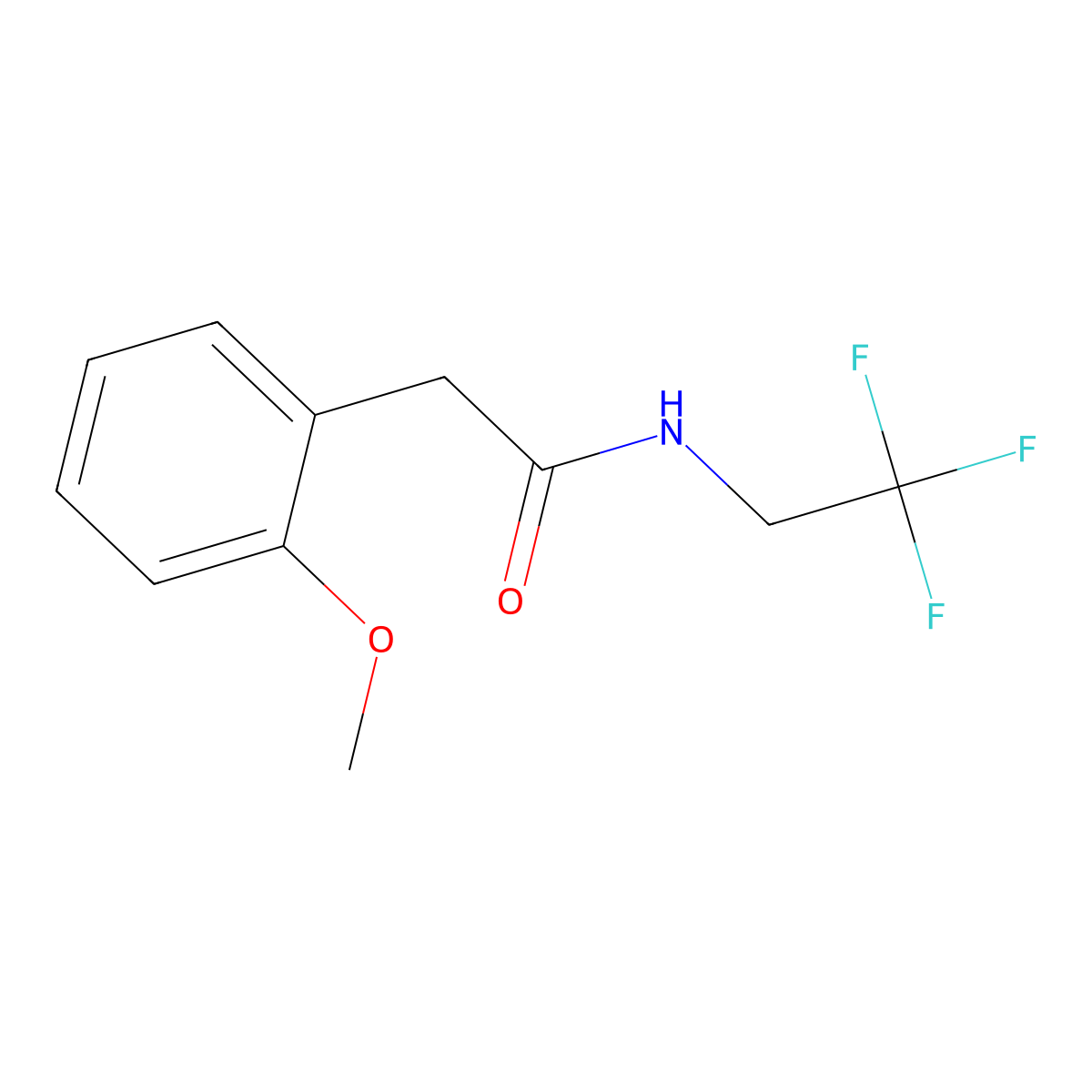2-(2-Methoxyphenyl)-N-(2,2,2-trifluoroethyl)acetamide molecular structure, CAS 2184139-18-0