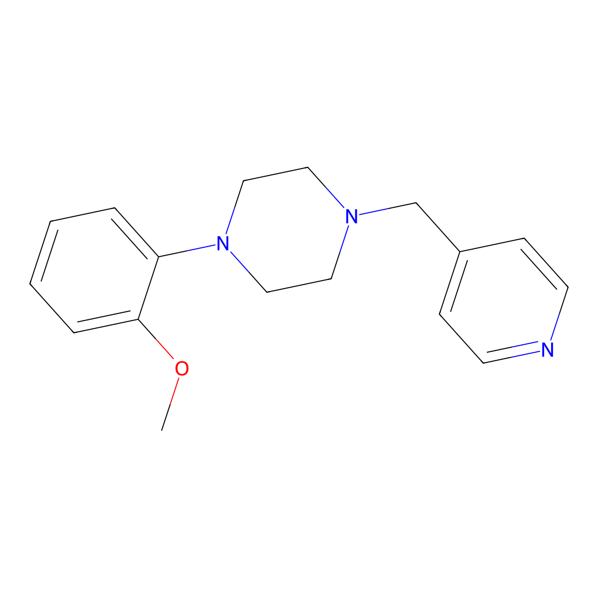 1-(2-Methoxyphenyl)-4-[(pyridin-4-yl)methyl]piperazine molecular structure, CAS 2184251-89-4