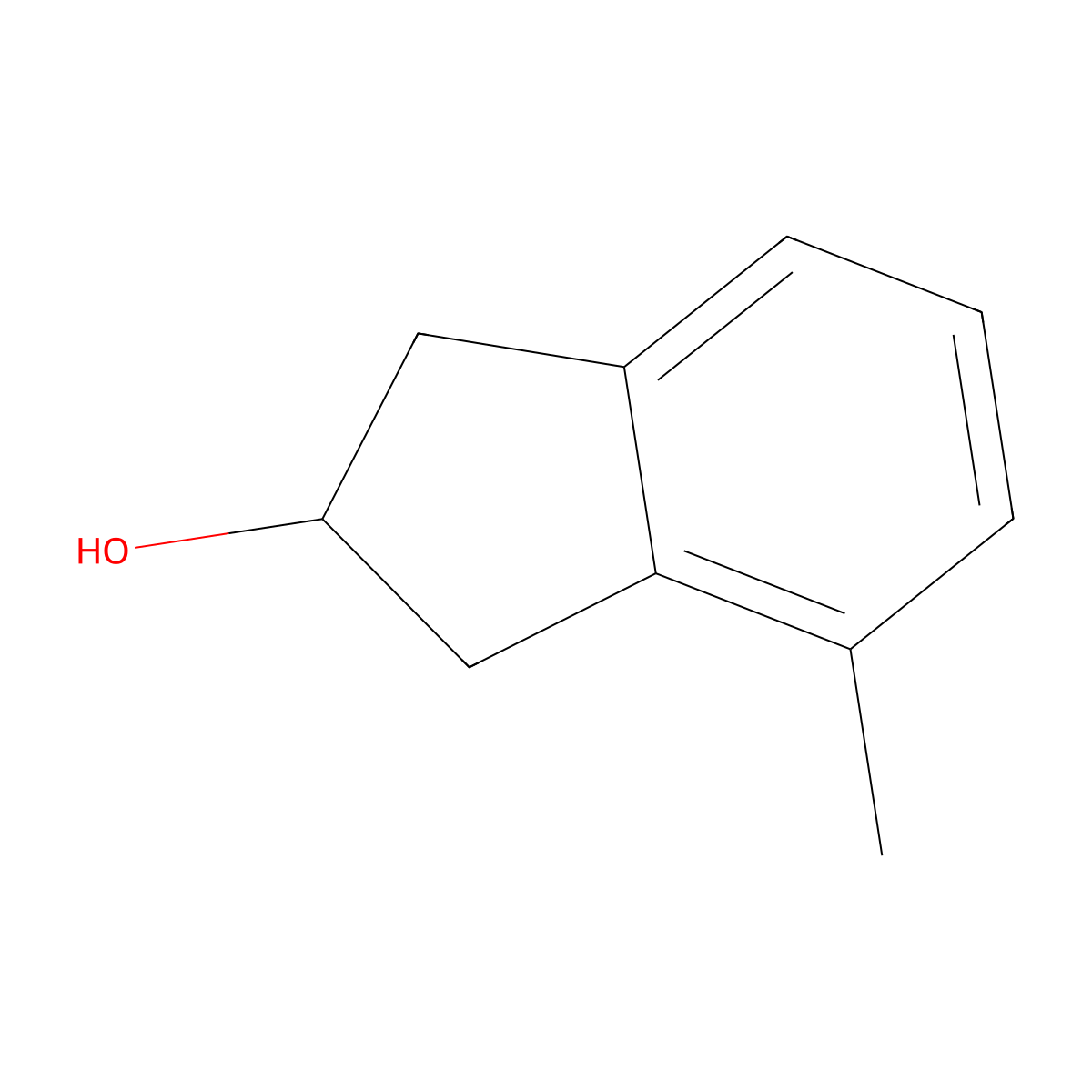 4-Methyl-2,3-dihydro-1H-inden-2-ol molecular structure, CAS 218433-21-7