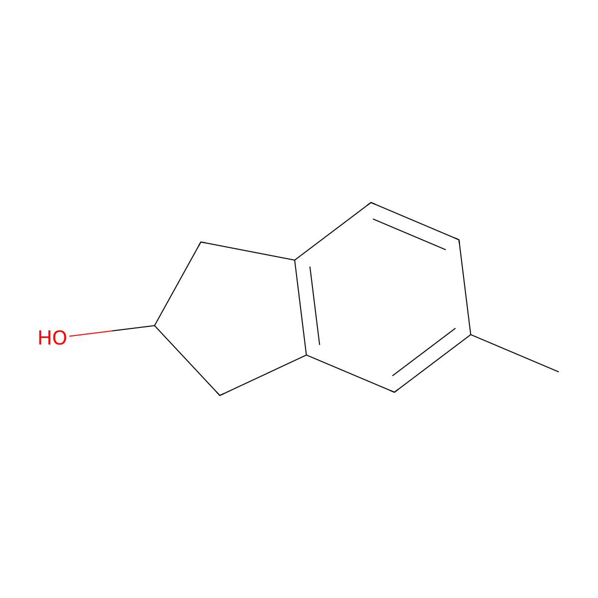 5-methyl-2,3-dihydro-1H-inden-2-ol molecular structure, CAS 218433-24-0