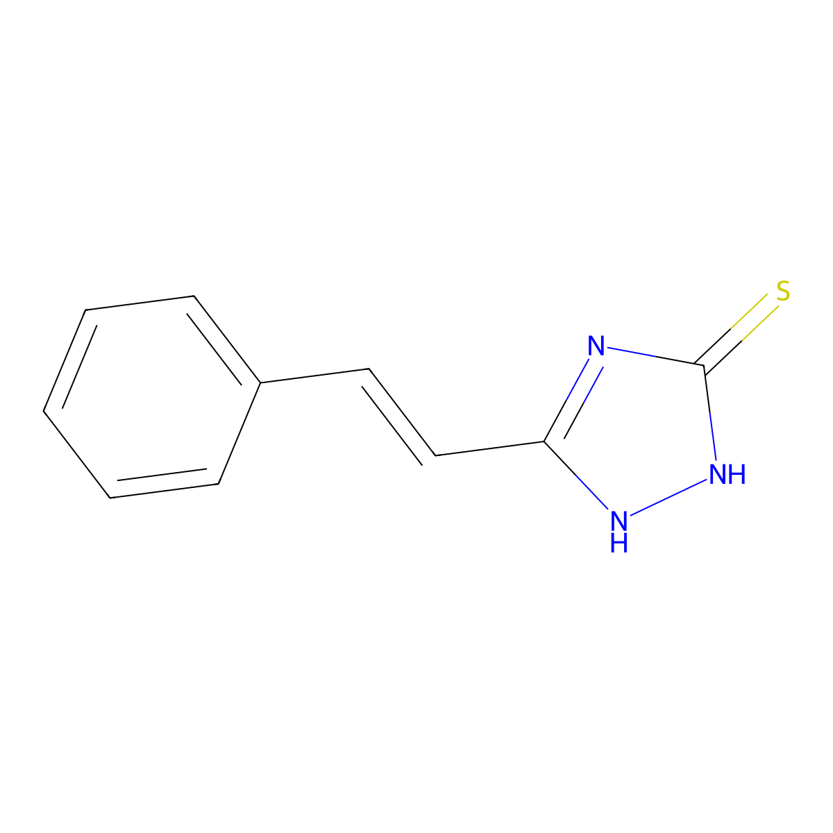 5-[(1E)-2-phenylethenyl]-4H-1,2,4-triazole-3-thiol molecular structure, CAS 218438-53-0