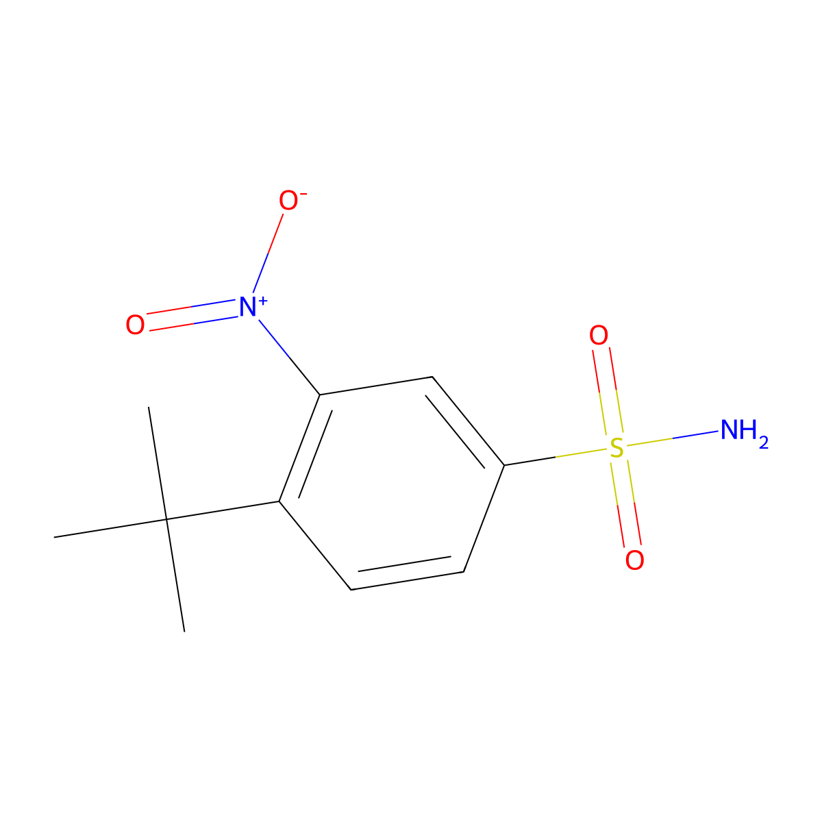 4-Tert-butyl-3-nitrobenzene-1-sulfonamide molecular structure, CAS 218442-56-9