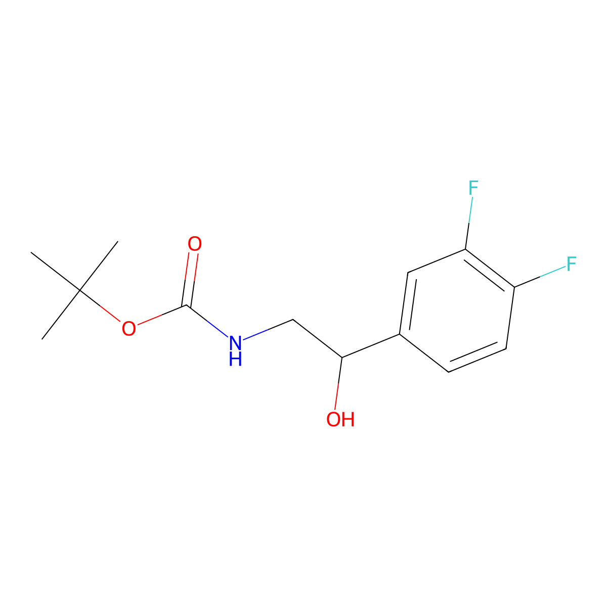 N-Boc-2-(3,4-difluorophenyl)-2-hydroxyethanamine molecular structure, CAS 218449-63-9