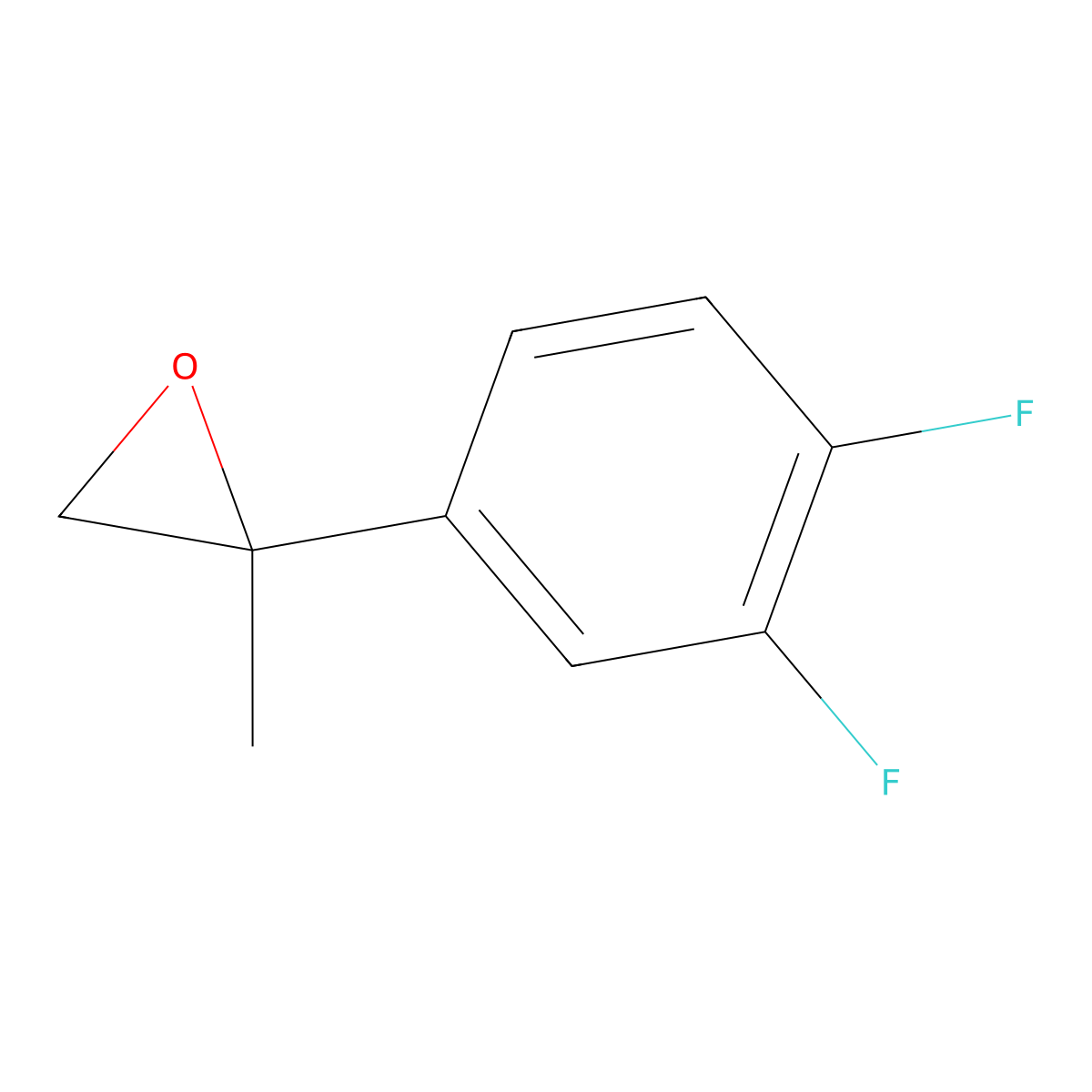 2-(3,4-Difluorophenyl)-2-methyloxirane molecular structure, CAS 218449-84-4