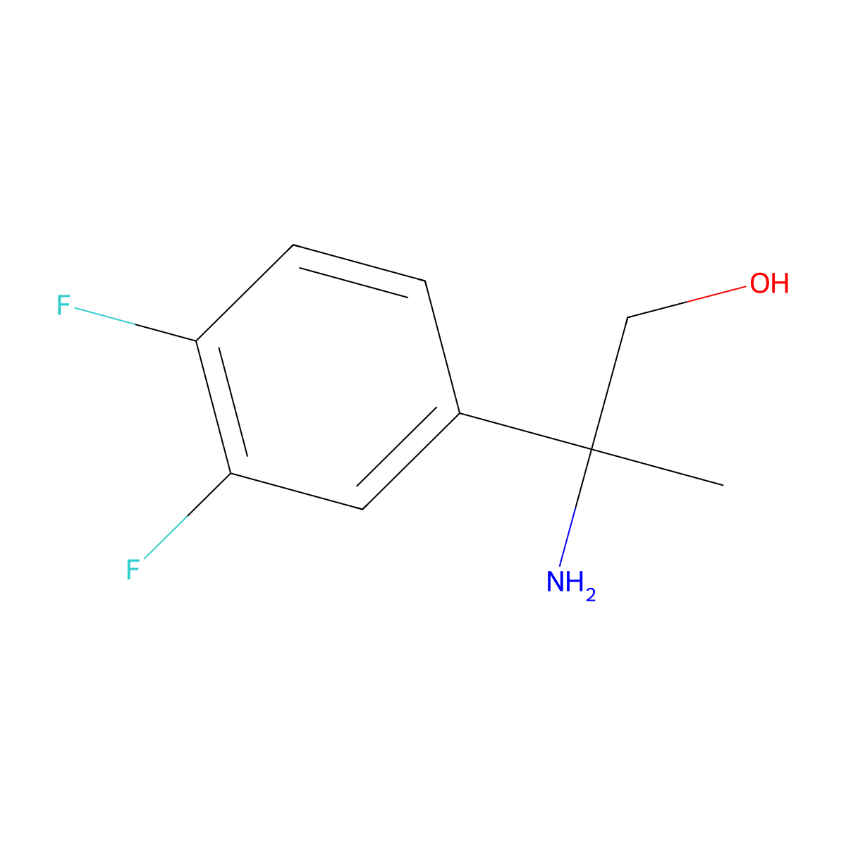 2-Amino-2-(3,4-difluorophenyl)propan-1-ol molecular structure, CAS 218449-88-8