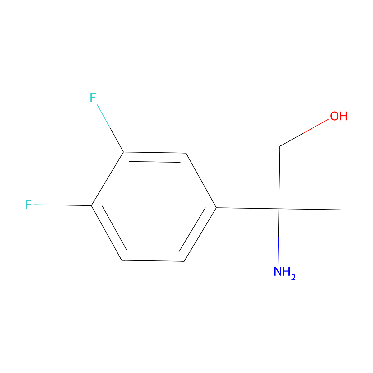 2-Amino-2-(3,4-difluorophenyl)propan-1-ol molecular structure, CAS 218449-88-8