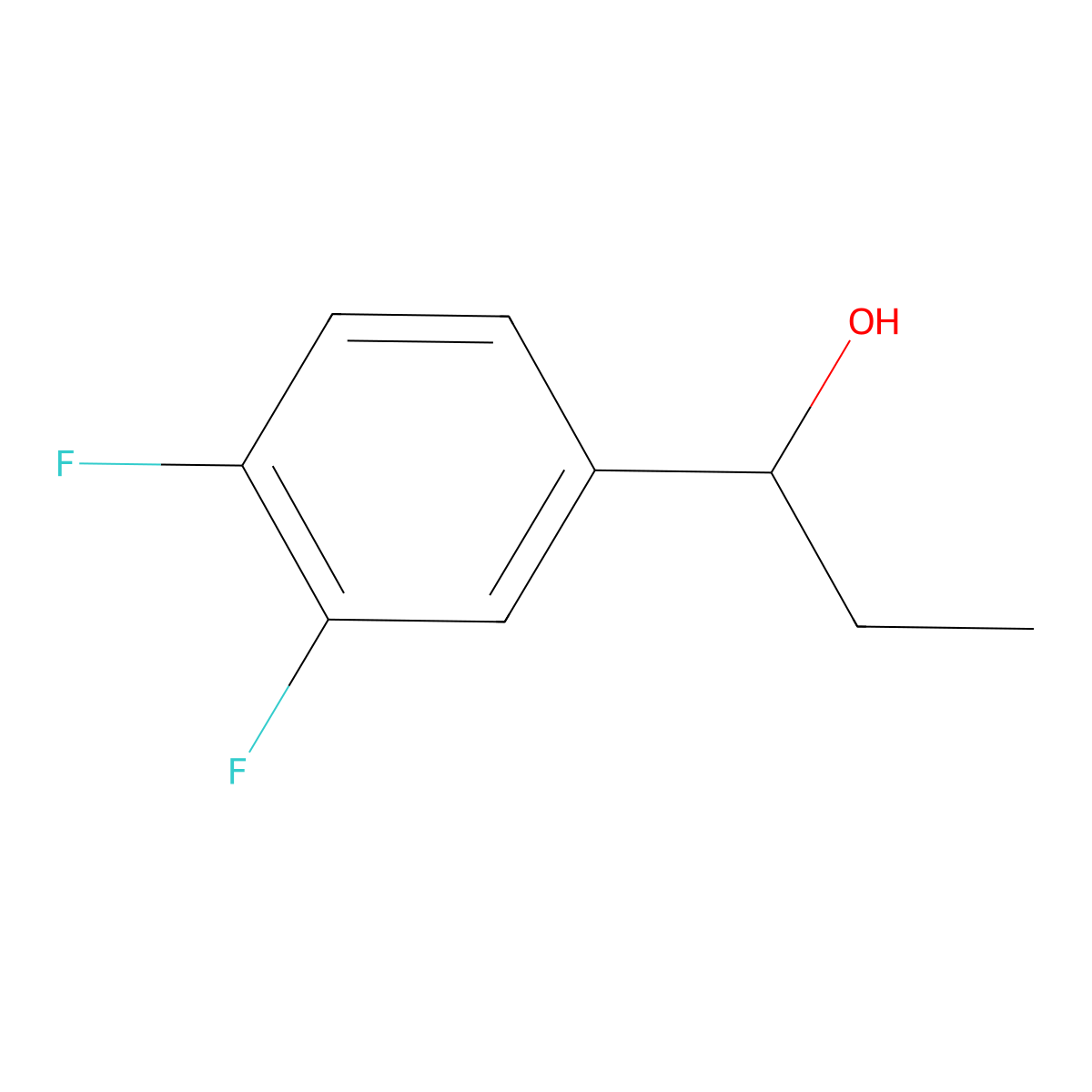 1-(3,4-Difluorophenyl)-1-propanol molecular structure, CAS 218449-99-1