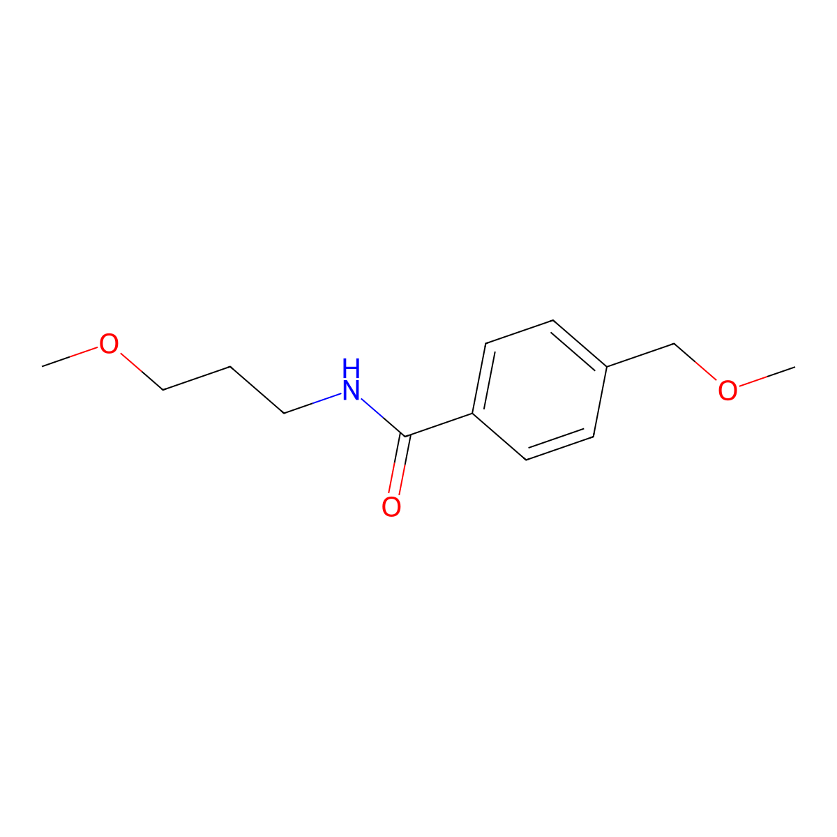 4-(Methoxymethyl)-N-(3-methoxypropyl)benzamide molecular structure, CAS 2184490-34-2