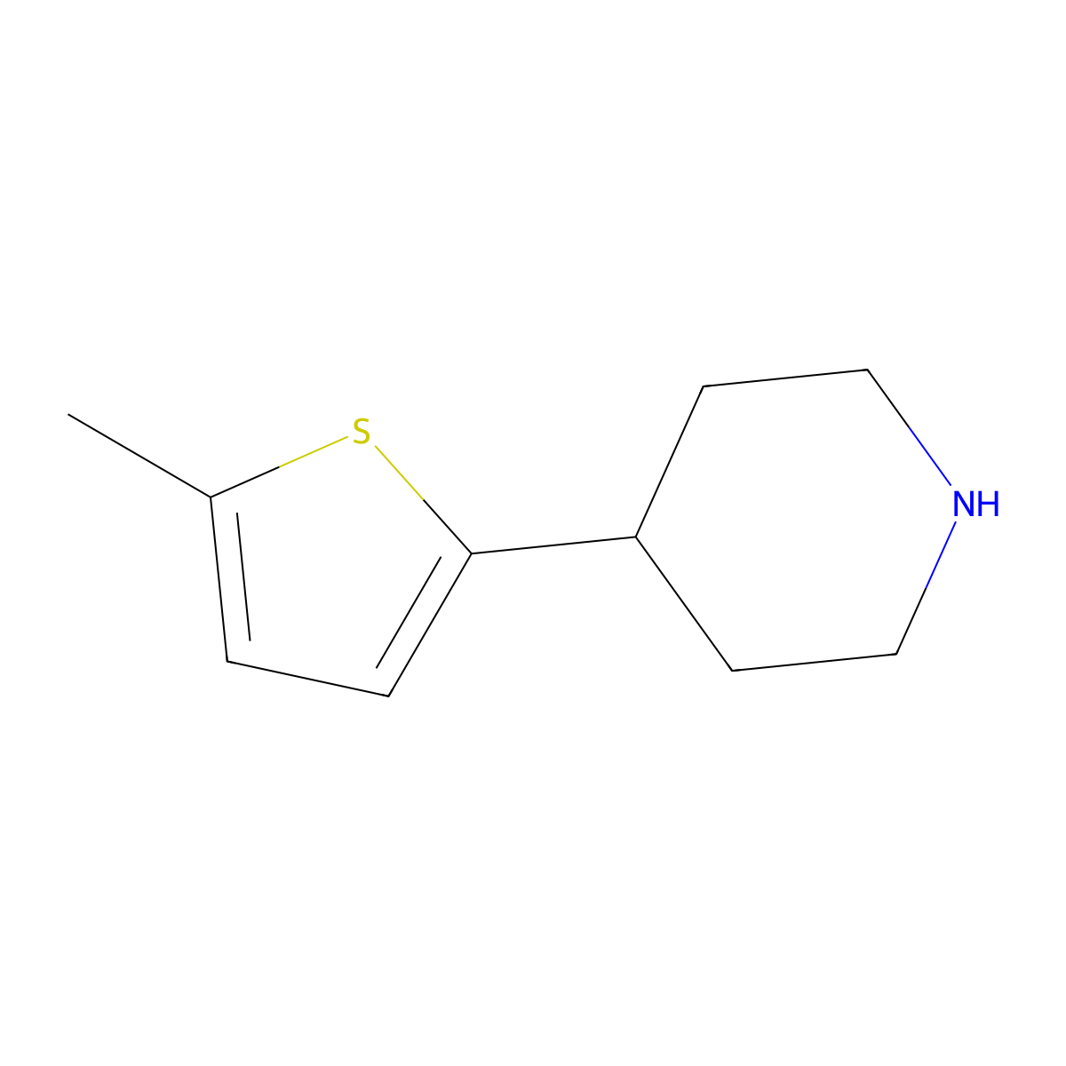 4-(5-Methylthiophen-2-yl)piperidine molecular structure, CAS 218450-68-1