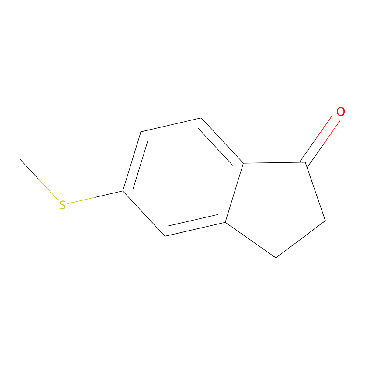 5-(Methylthio)-2,3-dihydro-1H-inden-1-one molecular structure, CAS 218452-81-4