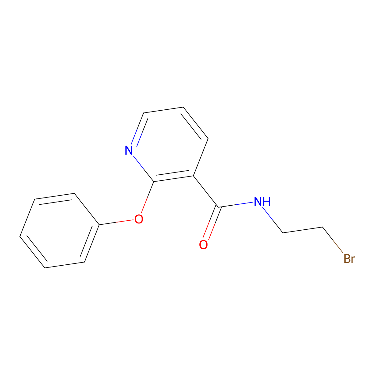 N-(2-bromoethyl)-2-phenoxypyridine-3-carboxamide molecular structure, CAS 218456-05-4