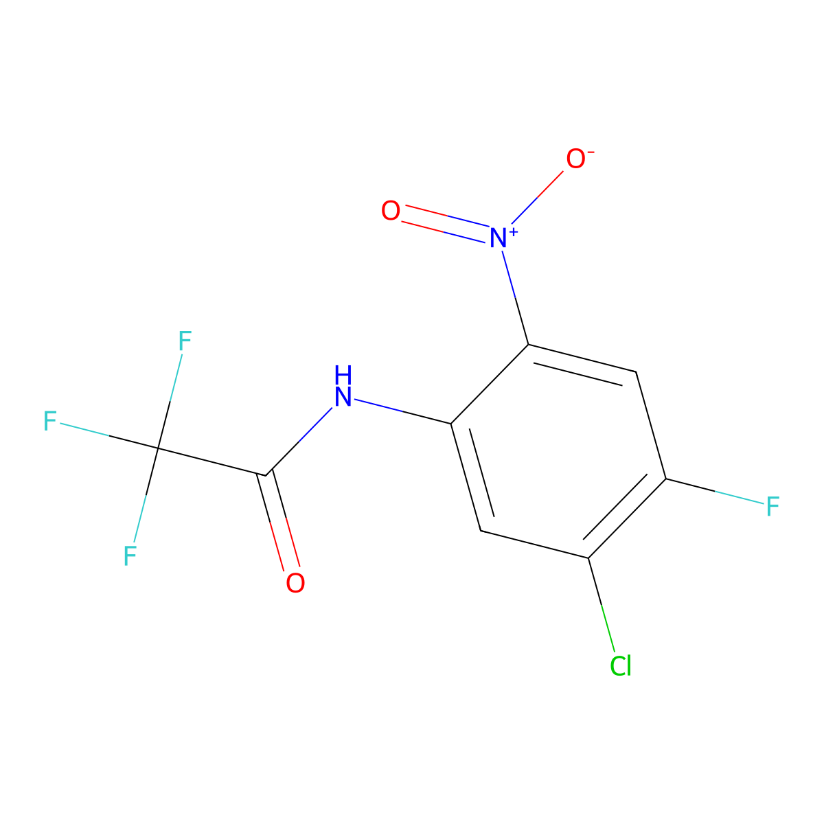 N1-(5-chloro-4-fluoro-2-nitrophenyl)-2,2,2-trifluoroacetamide molecular structure, CAS 218456-62-3