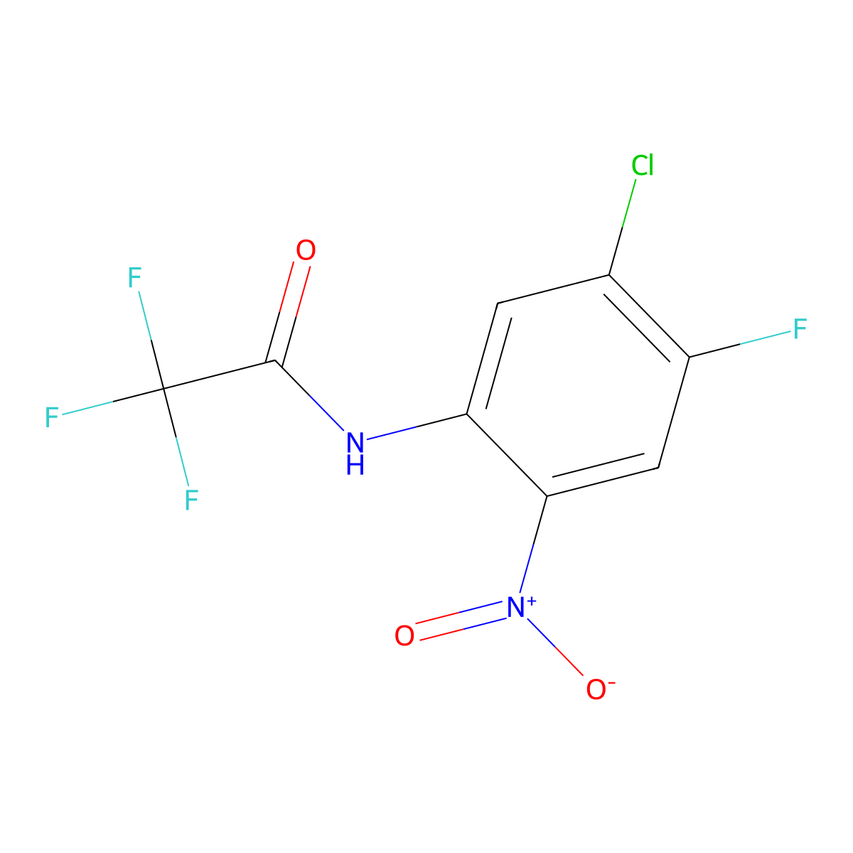 N1-(5-chloro-4-fluoro-2-nitrophenyl)-2,2,2-trifluoroacetamide molecular structure, CAS 218456-62-3