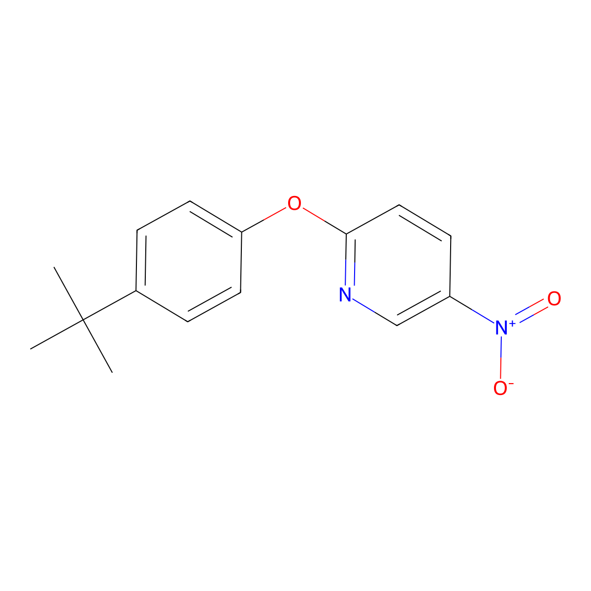 2-(4-Tert-butylphenoxy)-5-nitropyridine molecular structure, CAS 218456-68-9