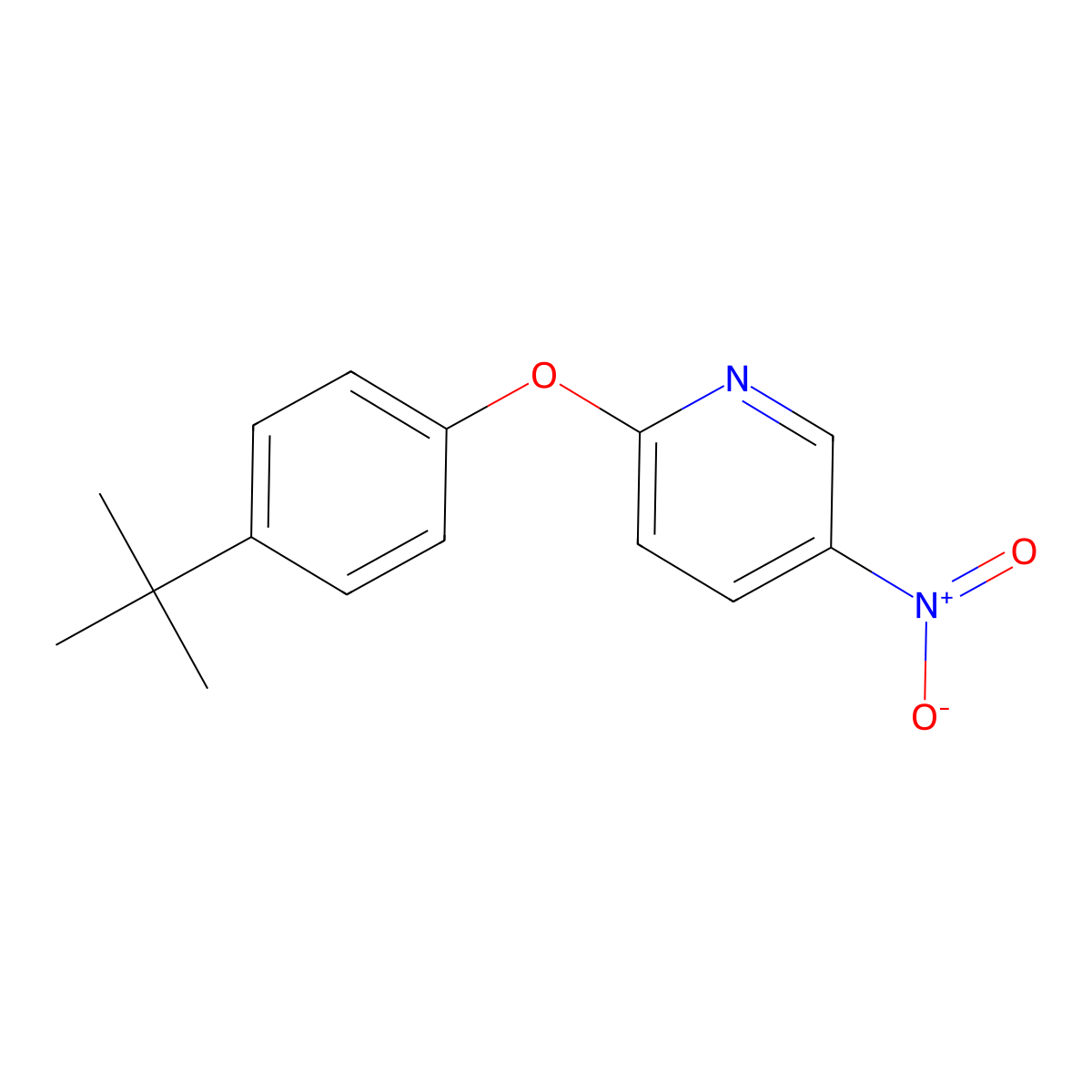 2-(4-Tert-butylphenoxy)-5-nitropyridine molecular structure, CAS 218456-68-9