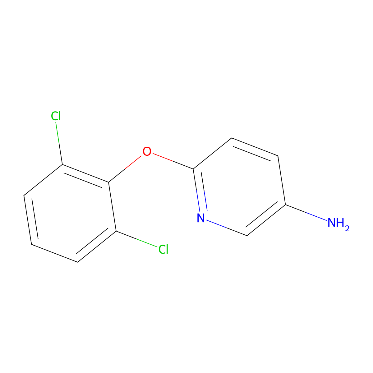 6-(2,6-Dichlorophenoxy)pyridin-3-amine molecular structure, CAS 218457-65-9