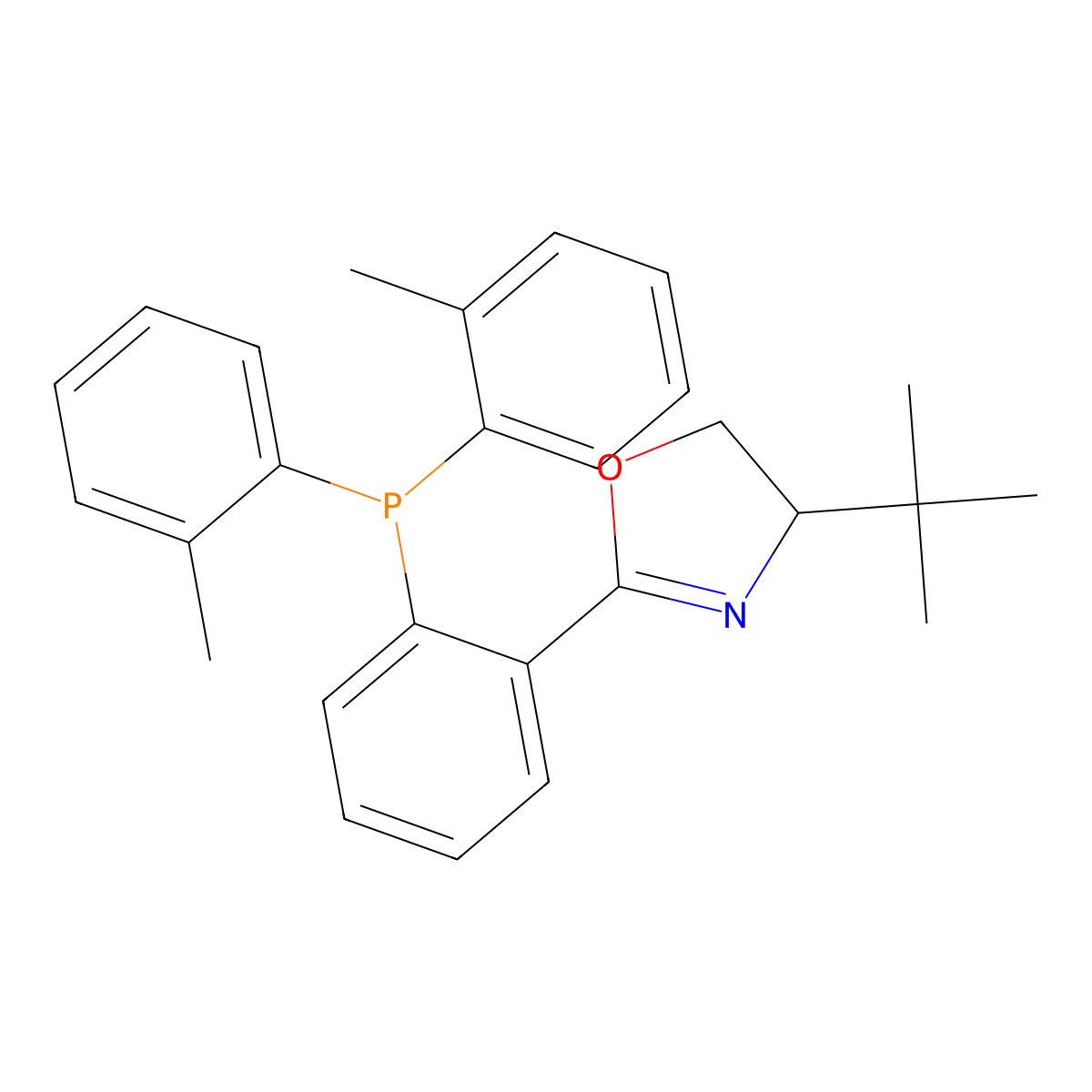 (S)-2-[2-[Bis(2-tolyl)phosphino]phenyl]-4-tert-butyl-2-oxazoline molecular structure, CAS 218460-00-5