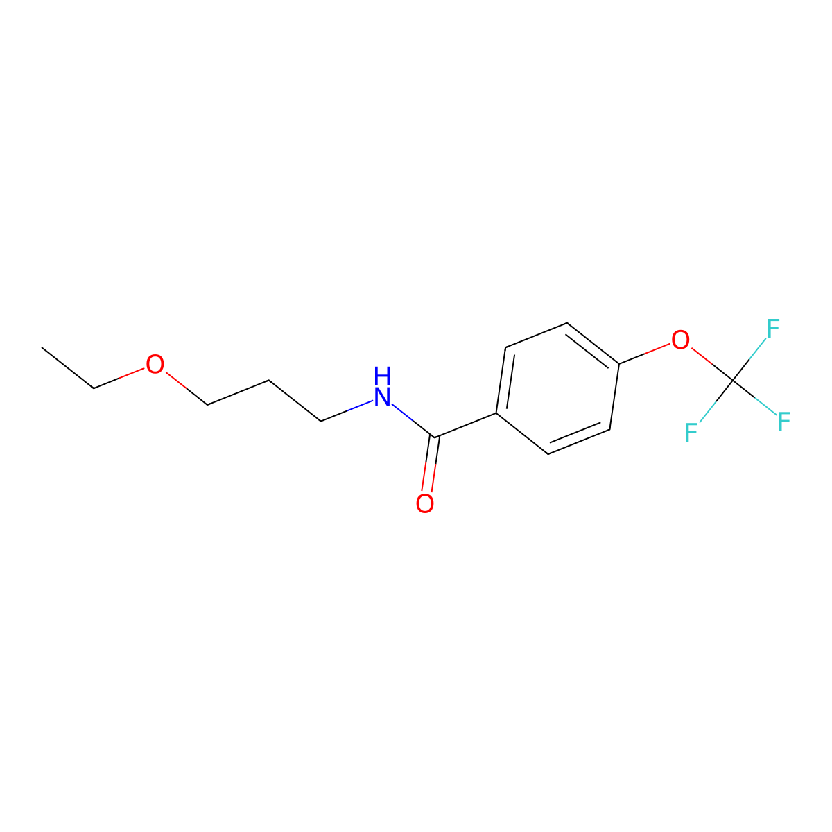 N-(3-Ethoxypropyl)-4-(trifluoromethoxy)benzamide molecular structure, CAS 2184716-47-8