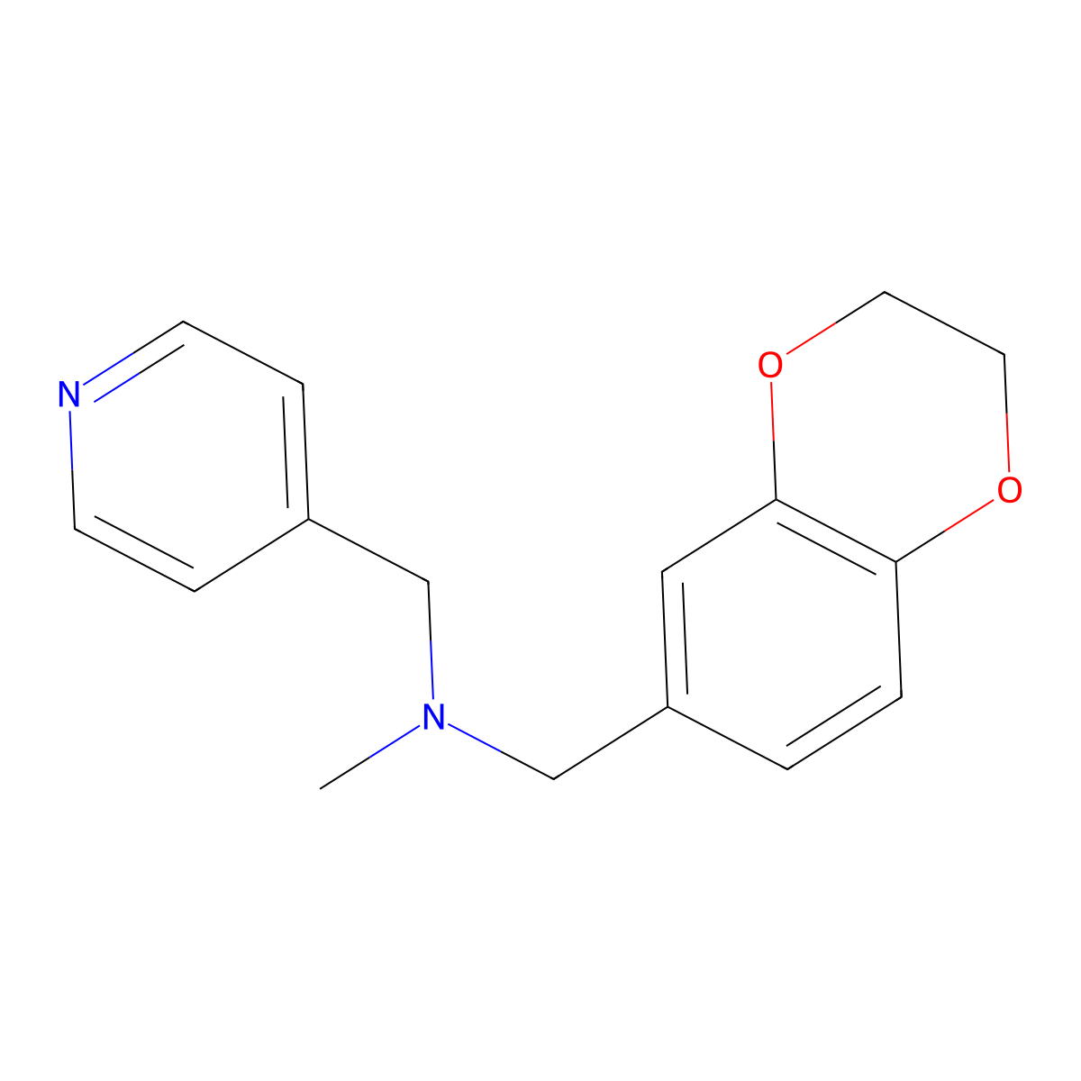 [(2,3-Dihydro-1,4-benzodioxin-6-yl)methyl](methyl)[(pyridin-4-yl)methyl]amine molecular structure, CAS 2184722-72-1