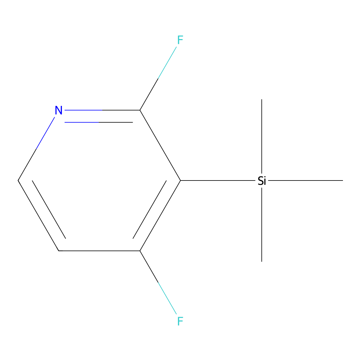 2,4-Difluoro-3-(trimethylsilyl)pyridine molecular structure, CAS 2184760-18-5