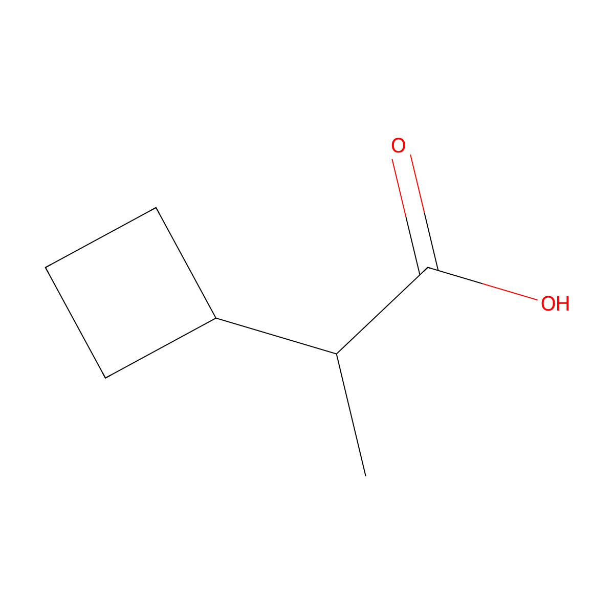 (S)-2-Cyclobutylpropanoic Acid molecular structure, CAS 2184782-81-6