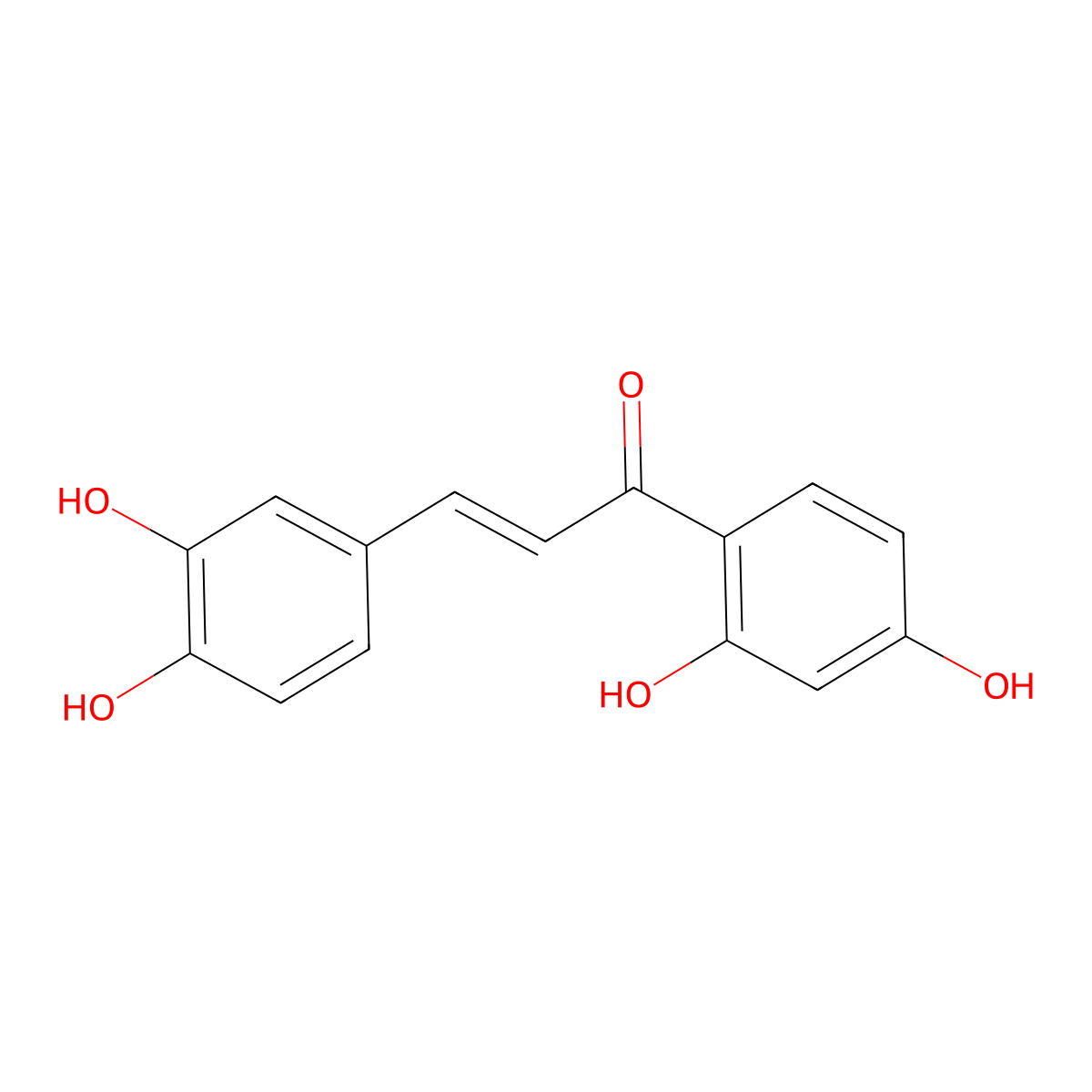 1-(2,4-Dihydroxyphenyl)-3-(3,4-dihydroxyphenyl)-2-propen-1-one molecular structure, CAS 21849-70-7