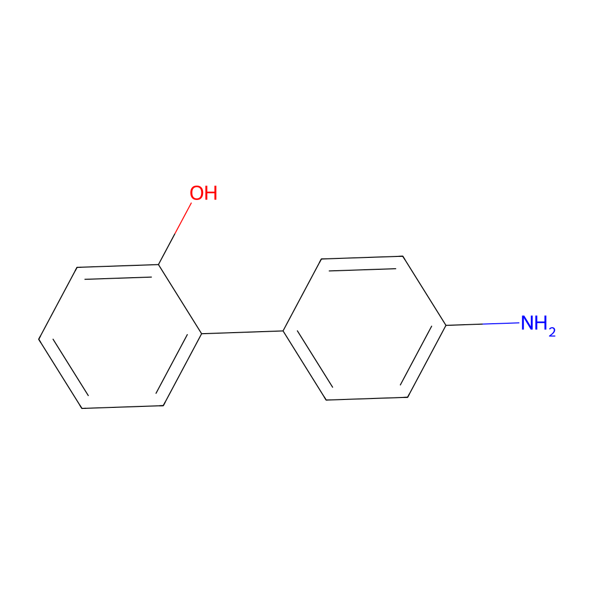 2-Biphenylol, 4'-amino- molecular structure, CAS 21849-92-3