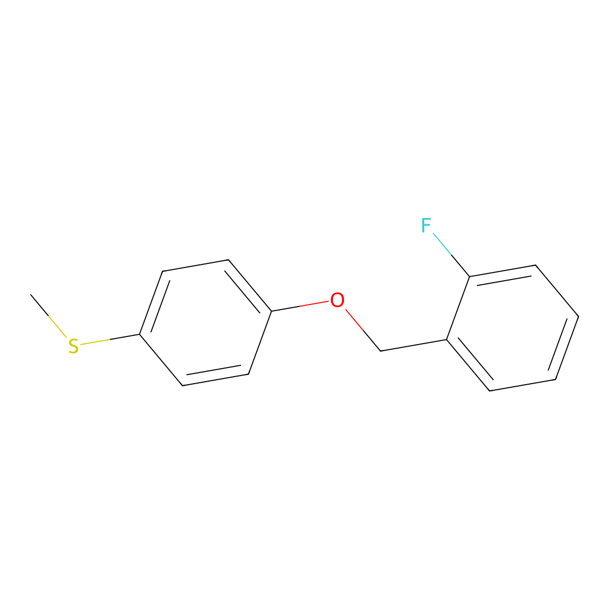 1-Fluoro-2-[[4-(methylthio)phenoxy]methyl]benZene molecular structure, CAS 2184918-83-8