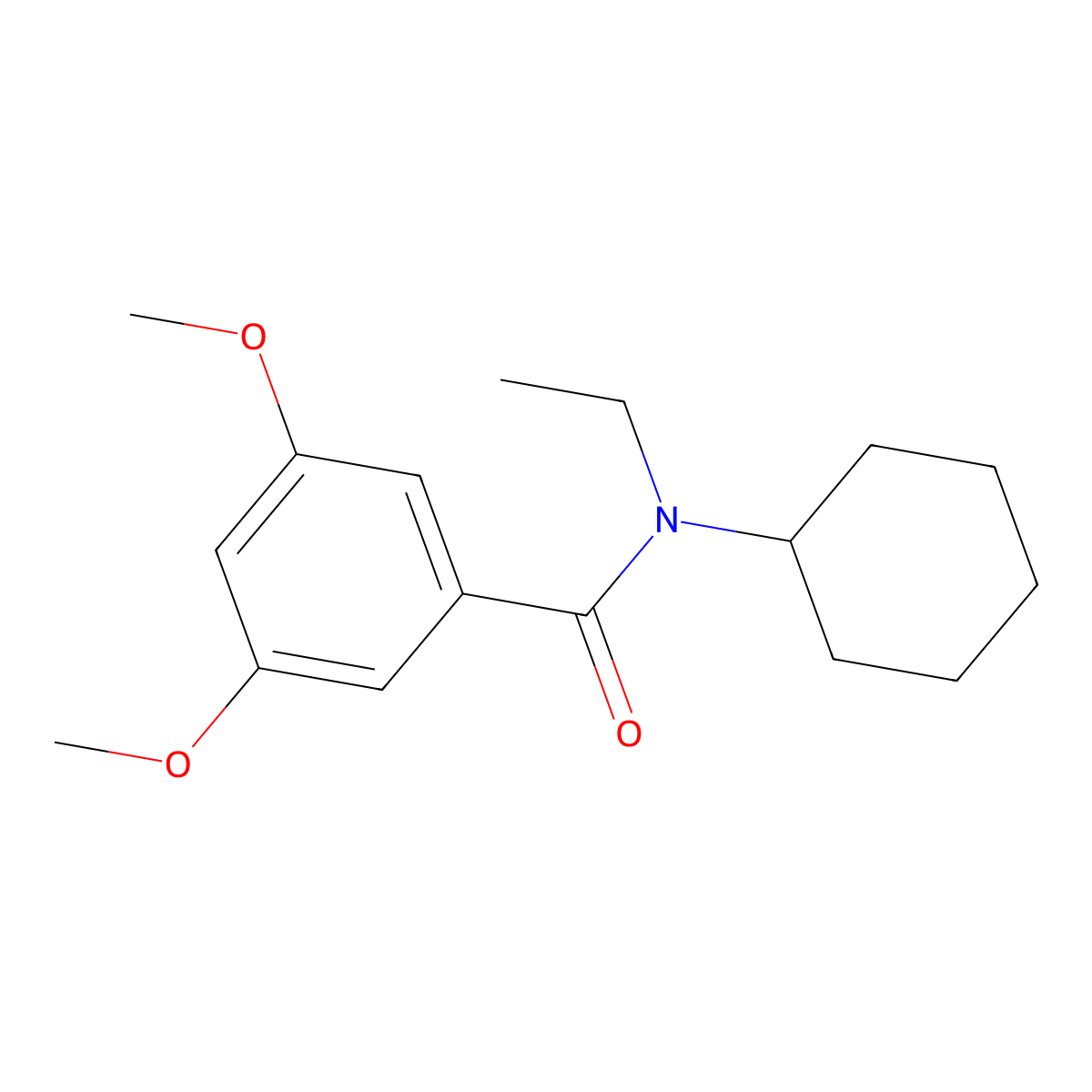 N-Cyclohexyl-N-ethyl-3,5-dimethoxybenzamide molecular structure, CAS 2184920-14-5
