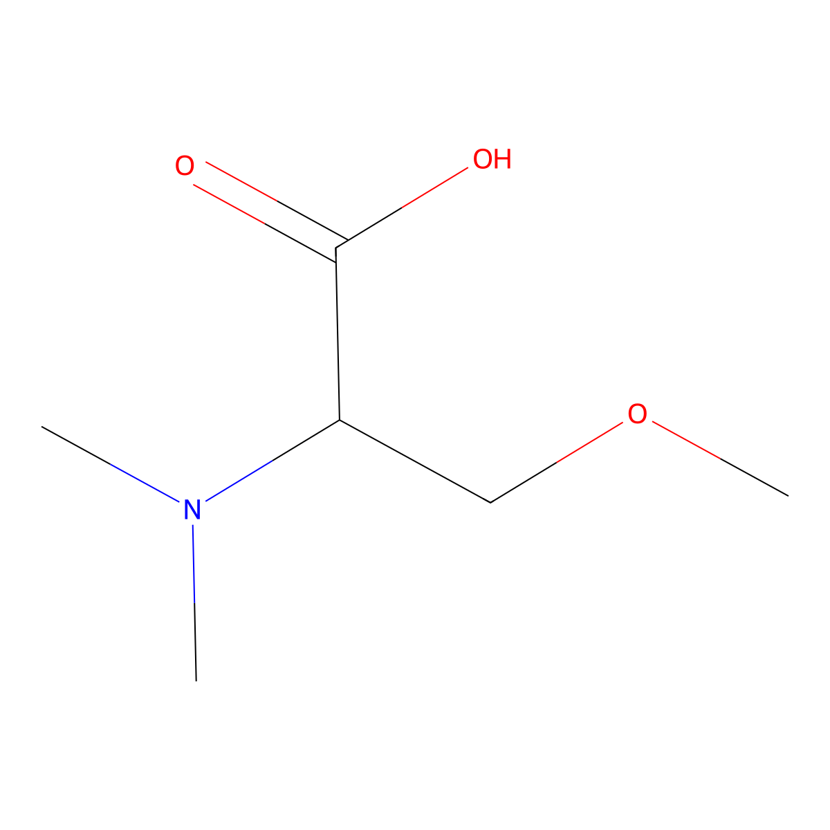 2-(Dimethylamino)-3-methoxypropanoic acid molecular structure, CAS 2184995-53-5