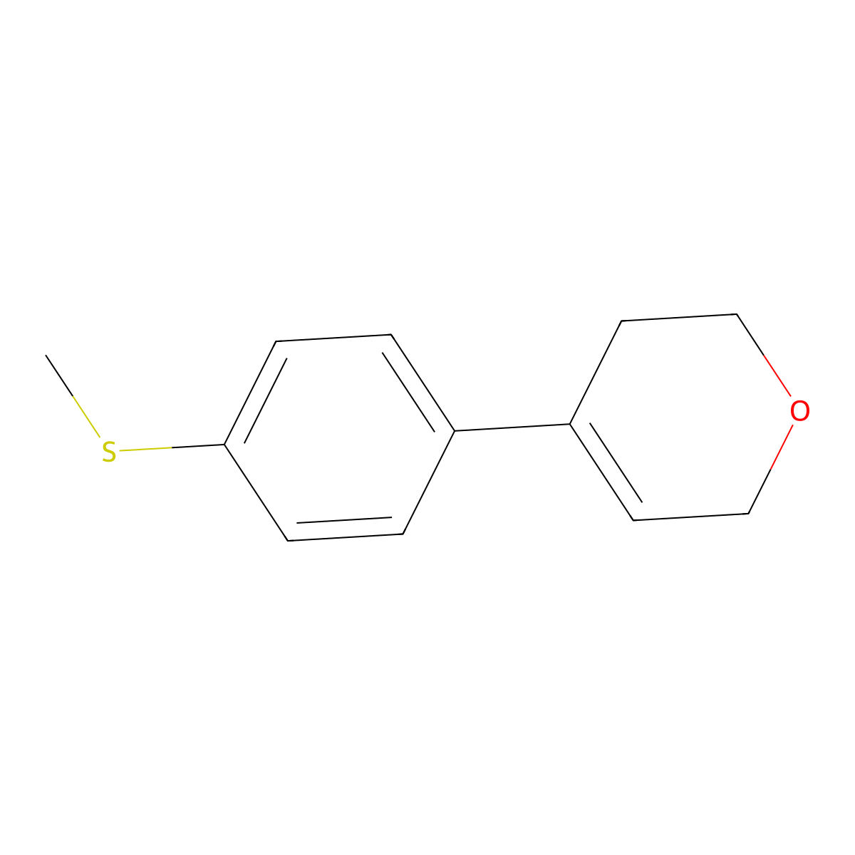 3,6-Dihydro-4-[4-(methylthio)phenyl]-2H-pyran molecular structure, CAS 2184996-28-7