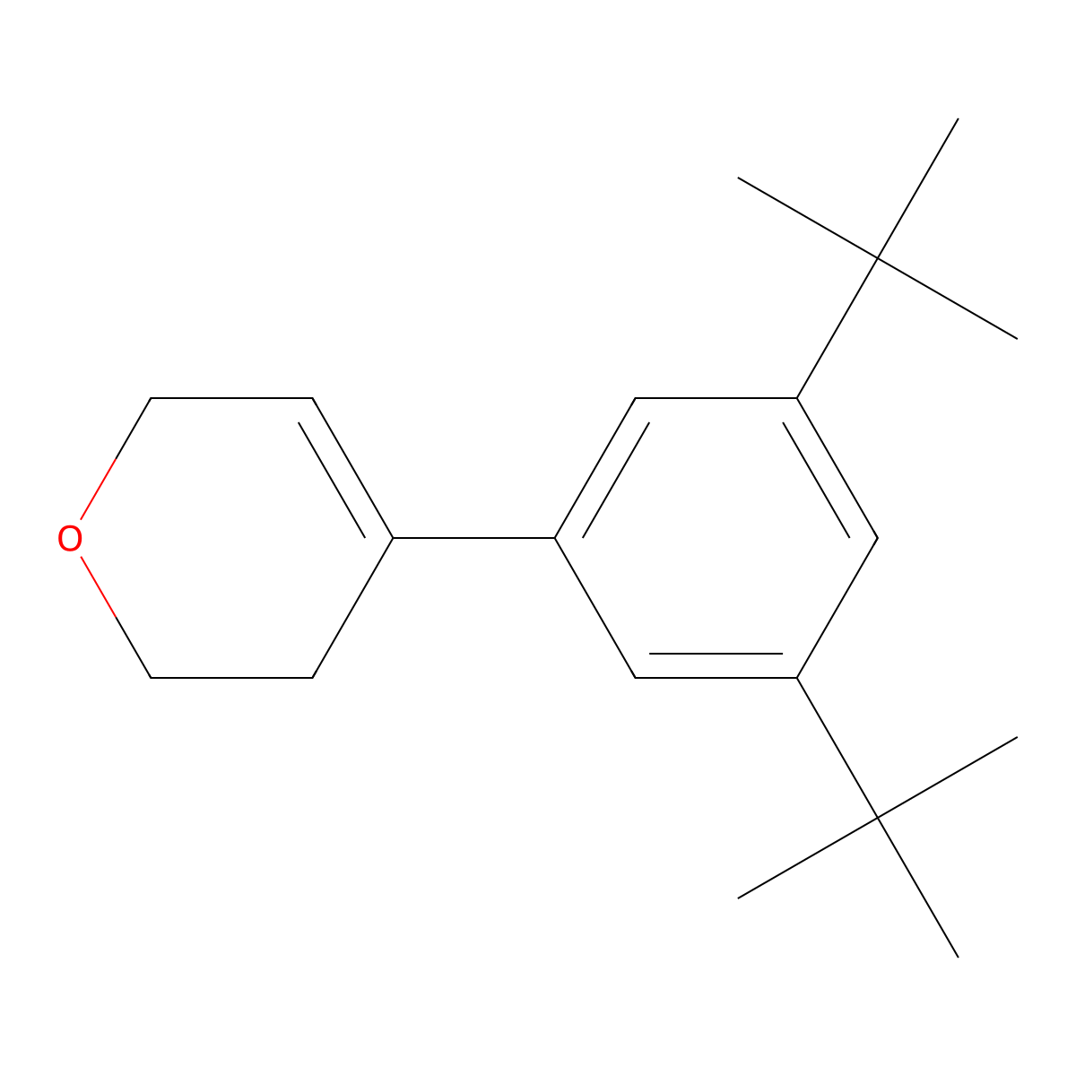 4-[3,5-Bis(1,1-dimethylethyl)phenyl]-3,6-dihydro-2H-pyran molecular structure, CAS 2184996-77-6