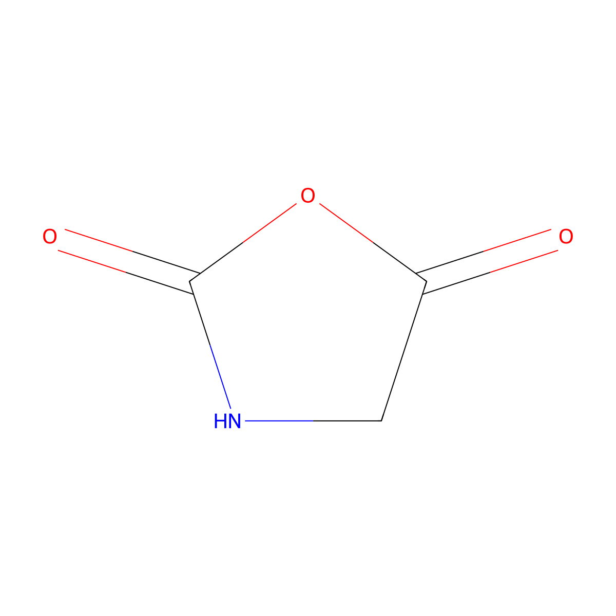 Oxazolidine-2,5-dione molecular structure, CAS 2185-00-4