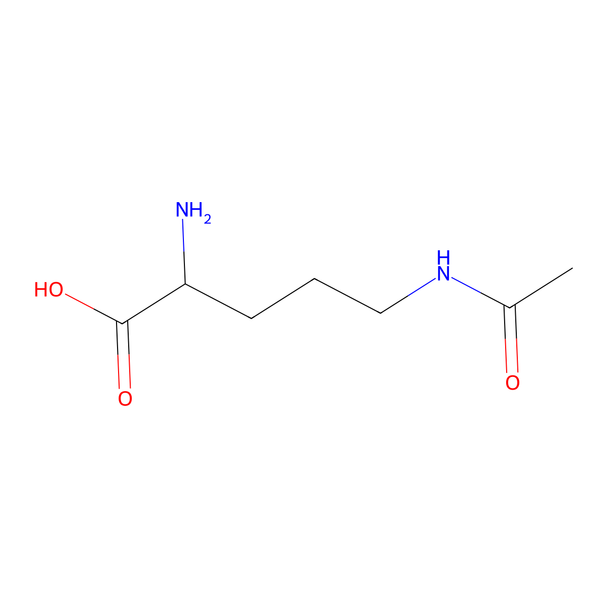 N5-Acetyl-L-ornithine molecular structure, CAS 2185-16-2