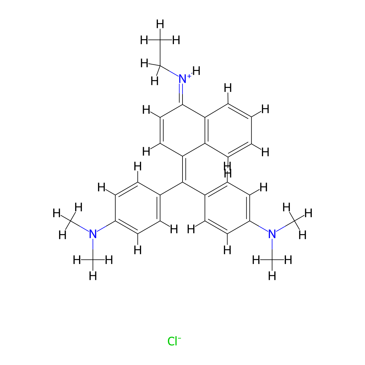 Basic Blue 11 molecular structure, CAS 2185-86-6