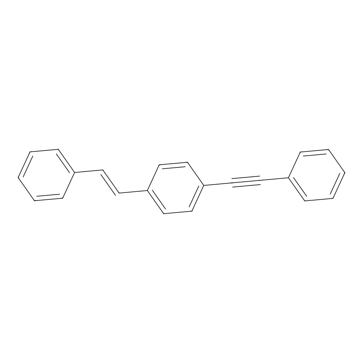 1-(trans-2-Phenylethenyl)-4-(phenylethynyl)benzene molecular structure, CAS 21850-30-6