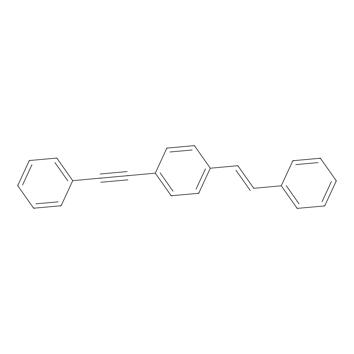 1-(trans-2-Phenylethenyl)-4-(phenylethynyl)benzene molecular structure, CAS 21850-30-6