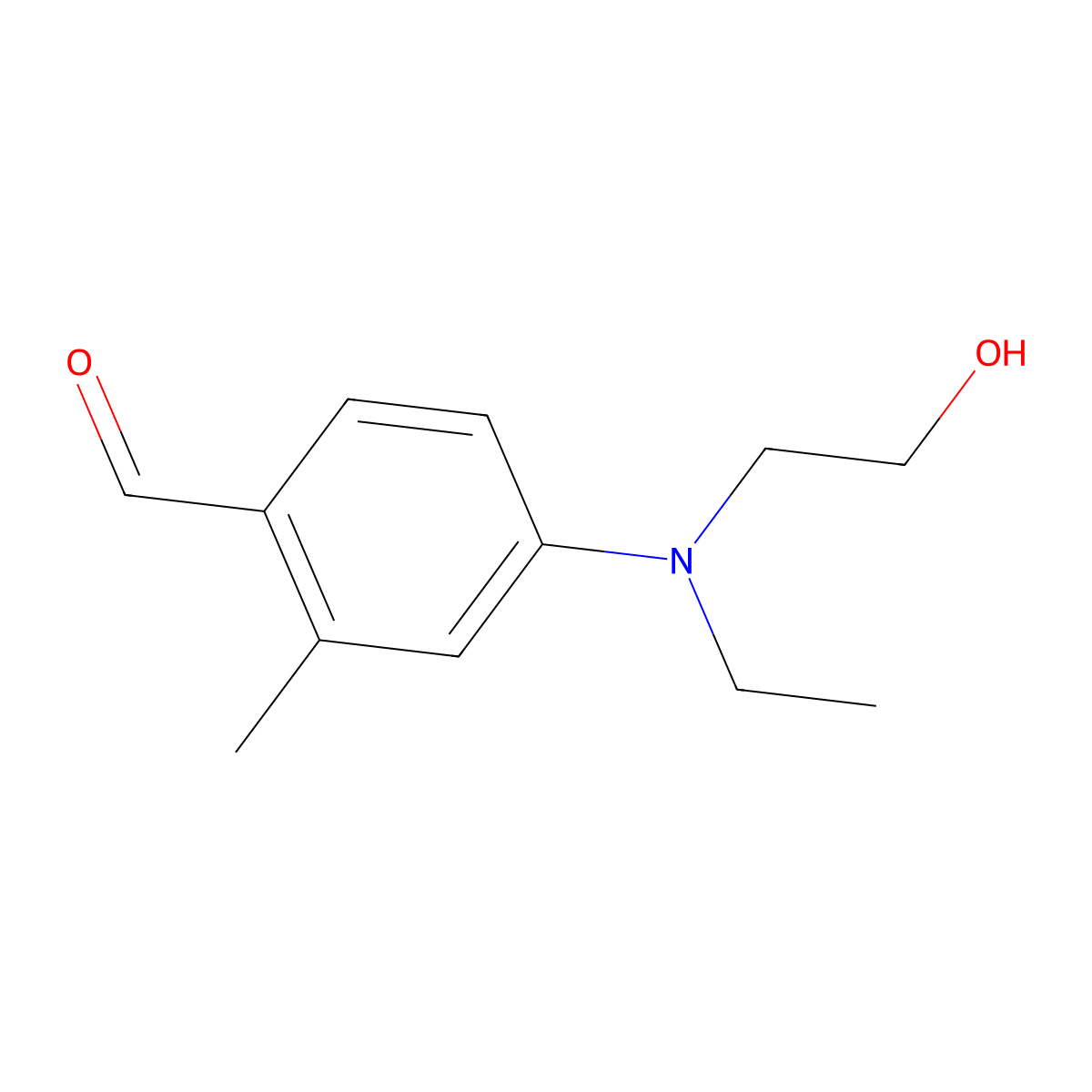 4-(Ethyl(2-hydroxyethyl)amino)-o-tolualdehyde molecular structure, CAS 21850-52-2