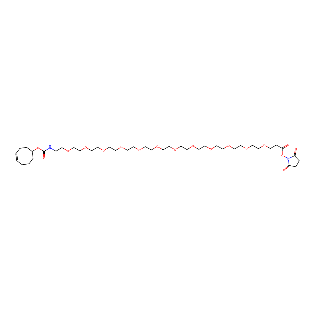 TCO-PEG12-NHS ester molecular structure, CAS 2185016-39-9