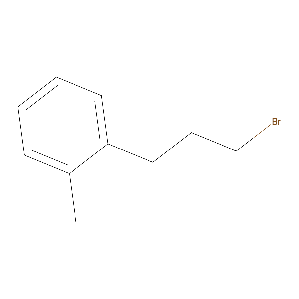 1-(3-Bromopropyl)-2-methylbenzene molecular structure, CAS 21851-78-5