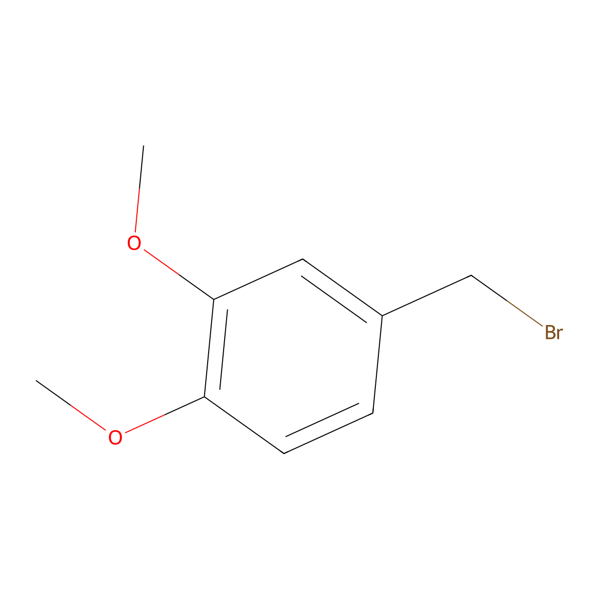 3,4-Dimethoxybenzyl bromide molecular structure, CAS 21852-32-4