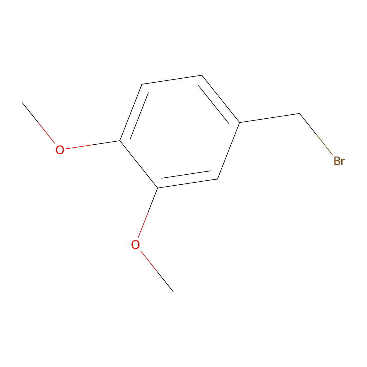 3,4-Dimethoxybenzyl bromide molecular structure, CAS 21852-32-4