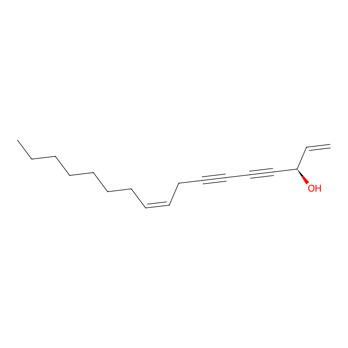Panaxynol molecular structure, CAS 21852-80-2