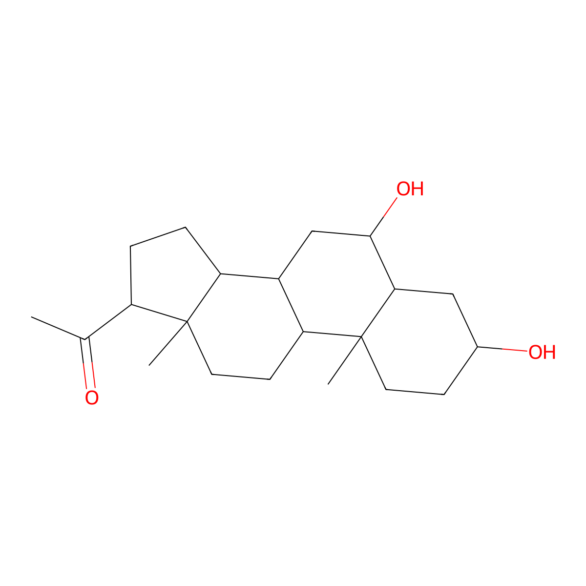 5alpha-Pregnane-3beta,6alpha-diol-20-one molecular structure, CAS 21853-11-2