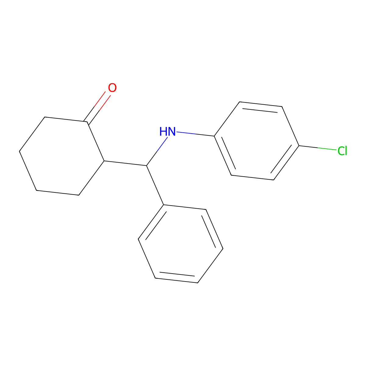 2-[(4-Chloroanilino)(phenyl)methyl]cyclohexanone molecular structure, CAS 21854-73-9