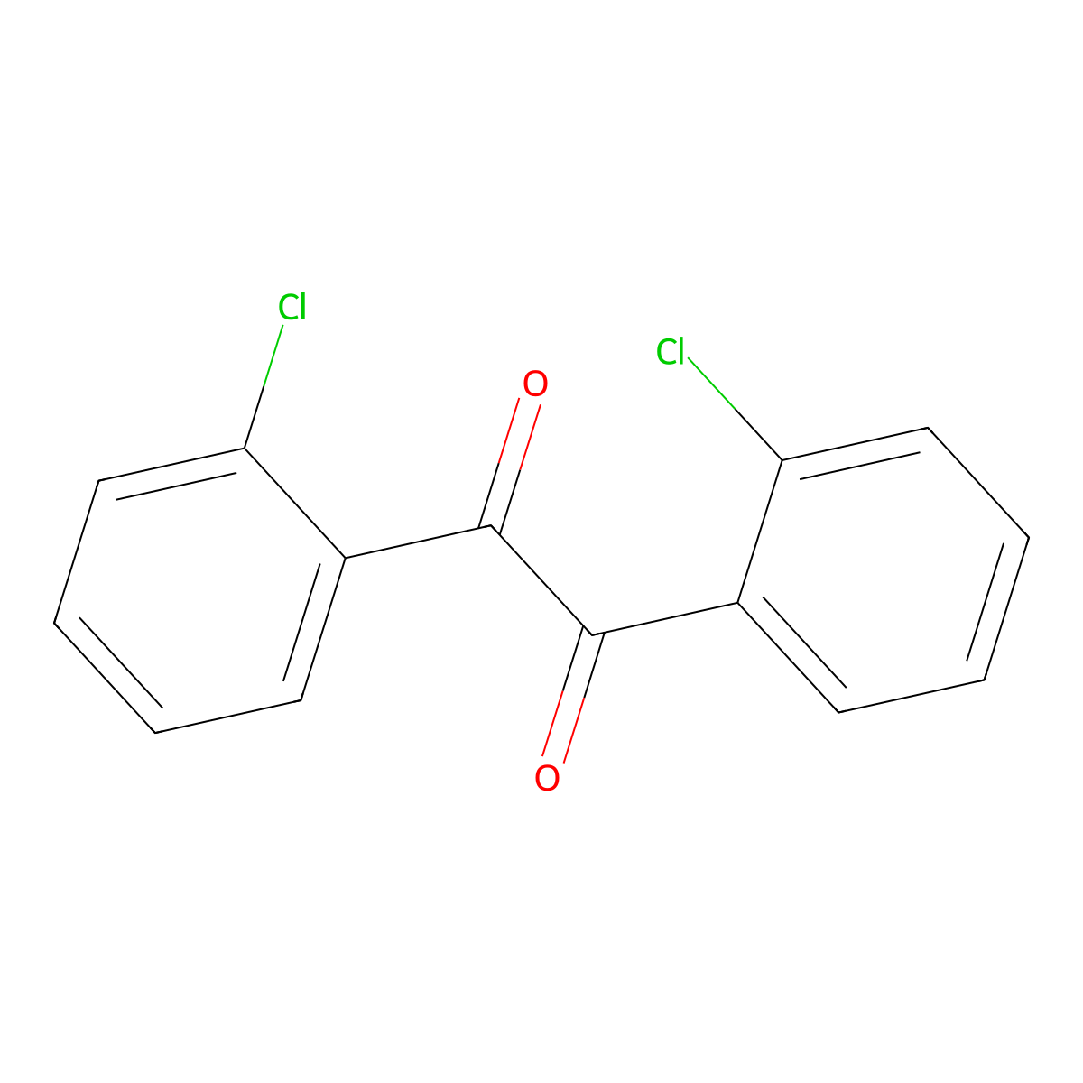 1,2-Ethanedione, 1,2-bis(2-chlorophenyl)- molecular structure, CAS 21854-95-5