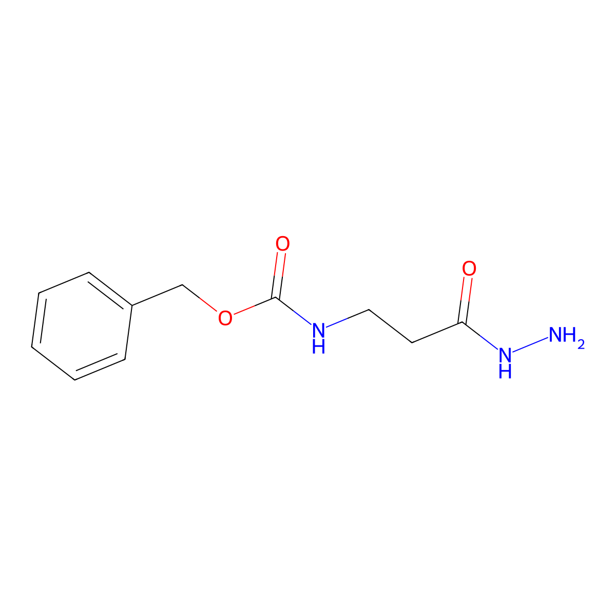 Benzyl (3-hydrazino-3-oxopropyl)carbamate molecular structure, CAS 21855-66-3