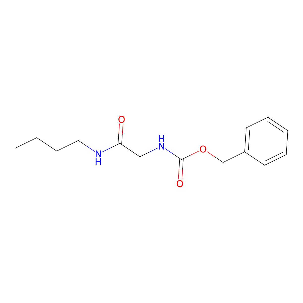 Benzyl N-[(butylcarbamoyl)methyl]carbamate molecular structure, CAS 21855-75-4
